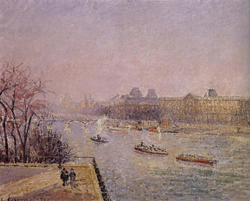 Camille Pissarro early in the Louvre